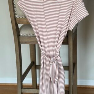 Striped Tie-Front Dress